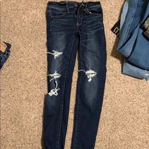 American Eagle ripped skinny jeans